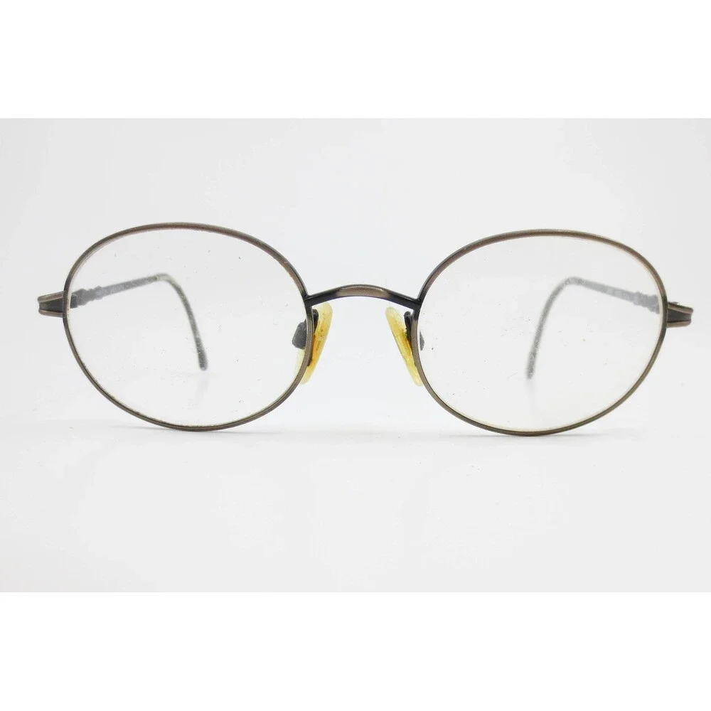 Anne Klein II 6002 K1050 Oval Metal Eyeglass Frames Bronze Italy Vintage